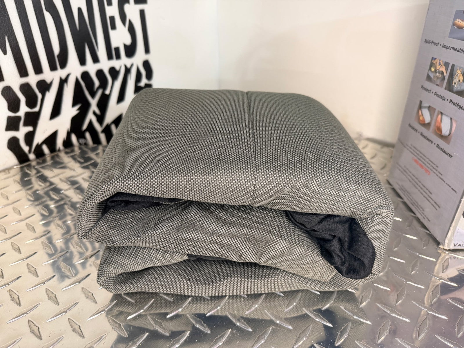 Saddleman Multi Bucket High Back Seat Cover Pair-Value Tweed Charcoal