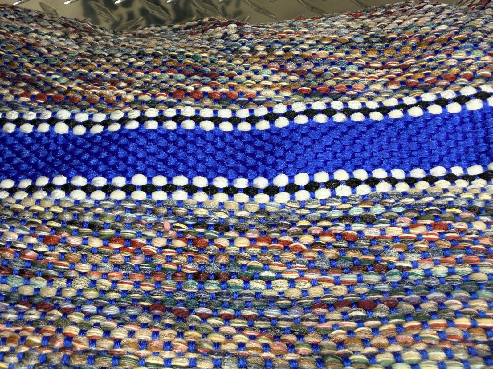 Saddleman Rugged Saddle Blanket Truck Bench Seat Cover- Blue