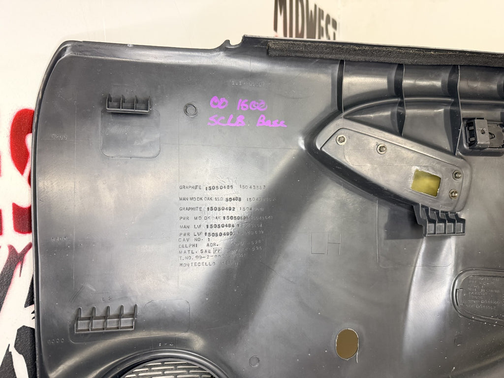 1999-06 Silverado/Sierra Driver LH Front Door Panel Manual Window OEM Graphite