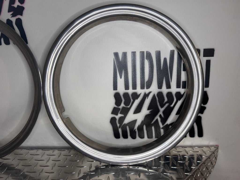 1988-02 Chevy GMC C/K 2500 3500 Wheel Trim Beauty Ring 16" Chrome OEM 4 Set