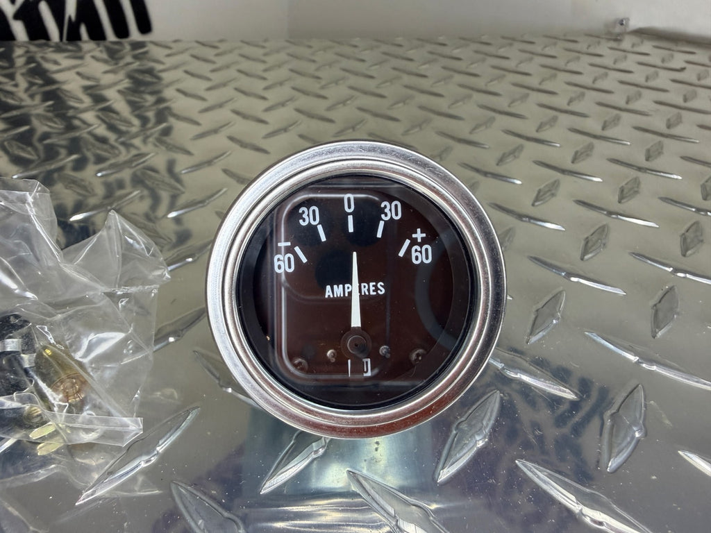Stewart Warner Illuminated Amperes Ammeter Gauge w/Bracket 60-60-338DC/701-2180