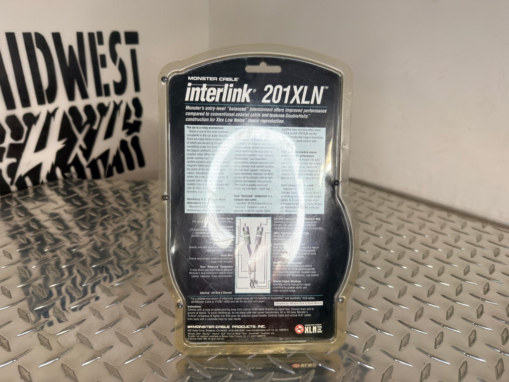 Monster Car Audio Interlink 201XLN 2 Channel 5 Meter Directional Interconnect