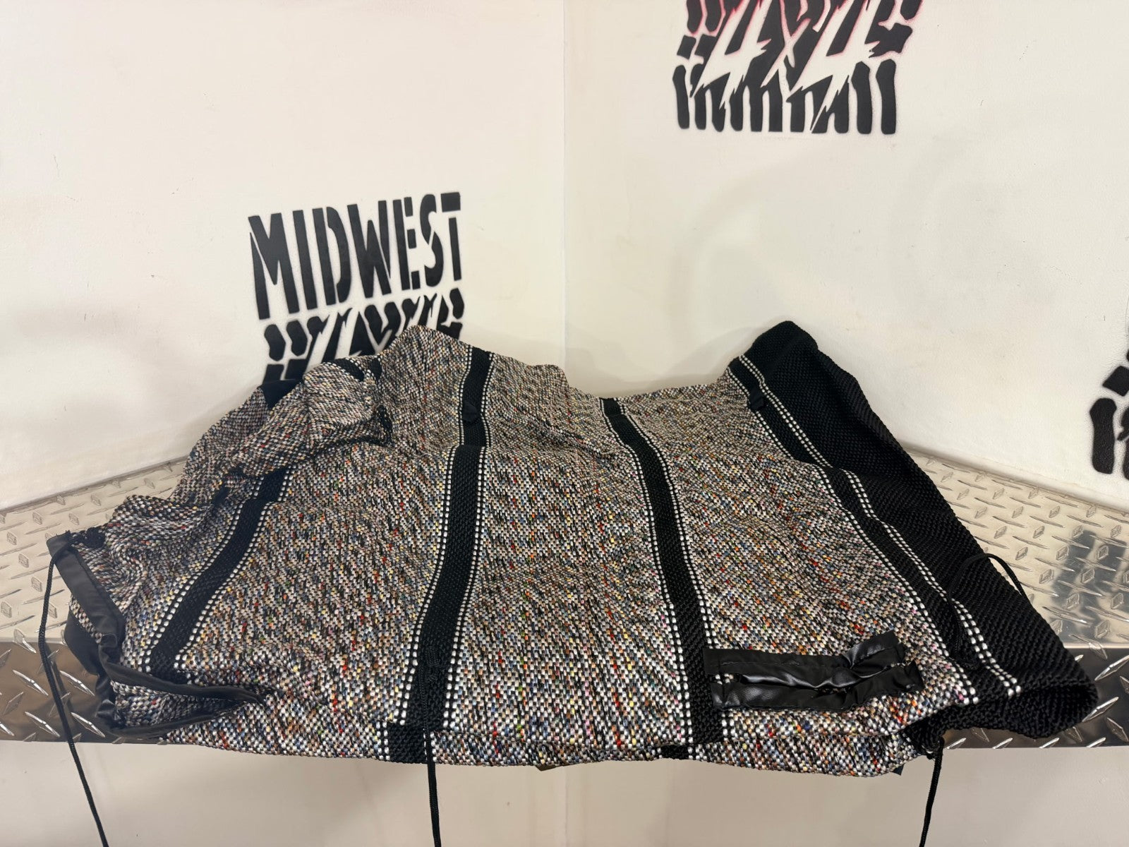 Saddleman Rugged Saddle Blanket Truck Bench Seat Cover- Black W/Headrest