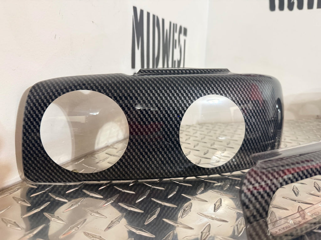 1999-06 GMC Sierra Yukon 3D Carbon Fiber Headlight Covers