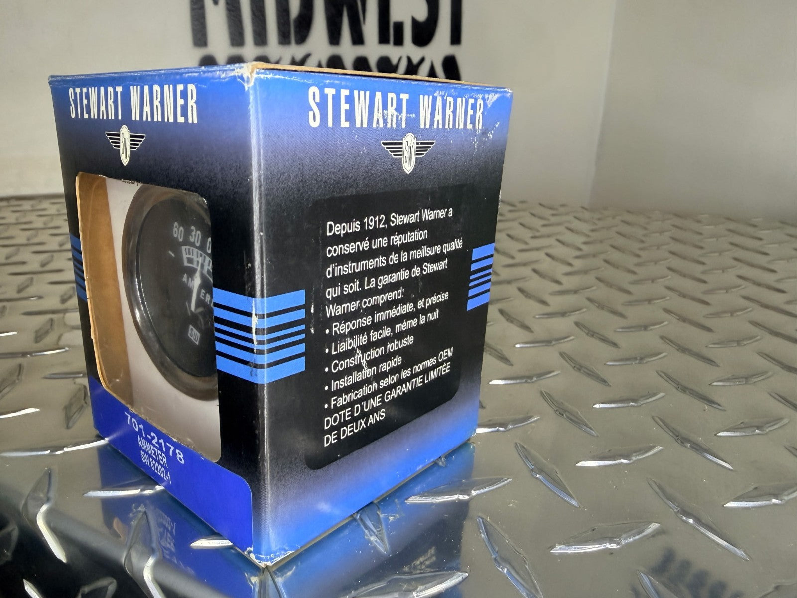 Stewart Warner Mechanical Amperes Ammeter Gauge w/Bracket  60-60 82202/701-2178