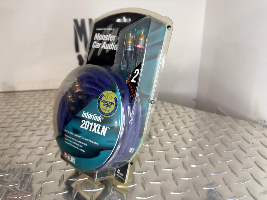 Monster Car Audio Interlink 201XLN 2 Channel 5 Meter Directional Interconnect