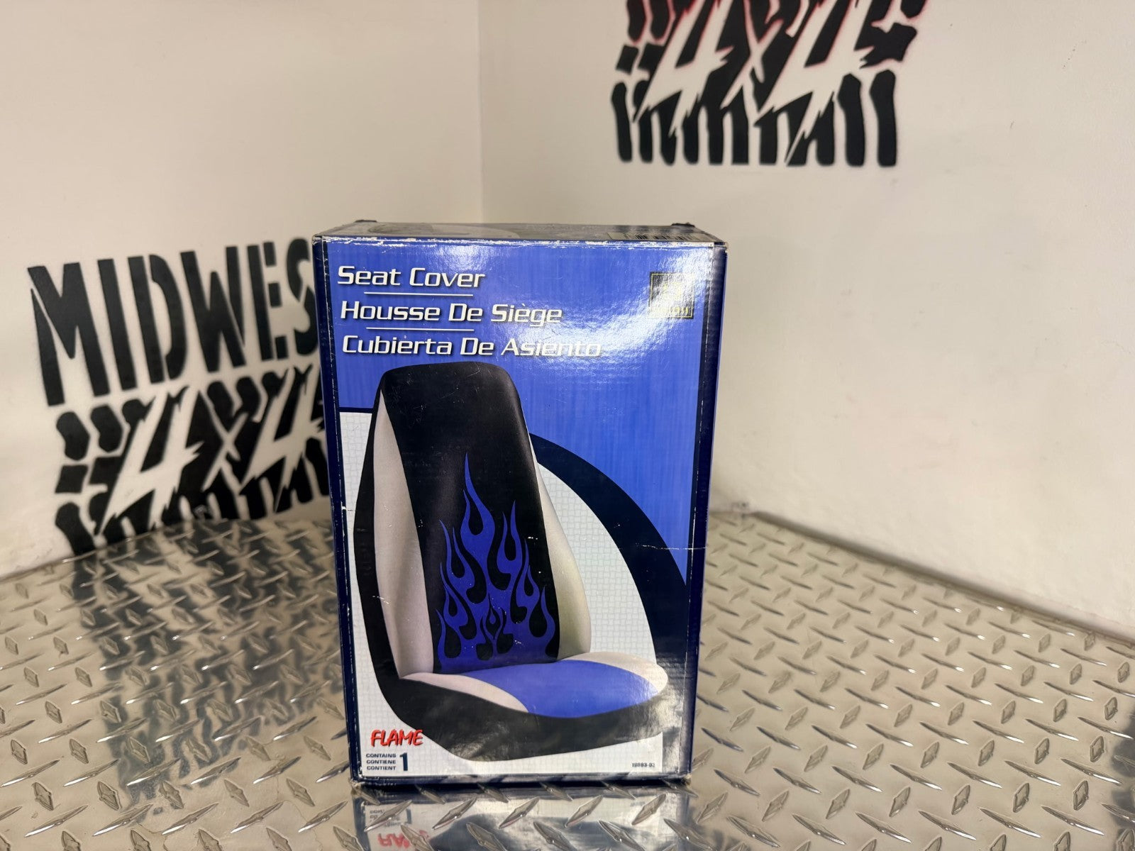 Saddleman High Back Bucket Seat Covers (Single)- Blue Flame S178218C