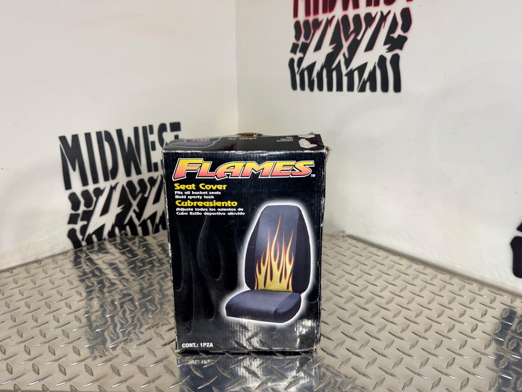 Flames High Back Bucket Seat Covers (Single)
