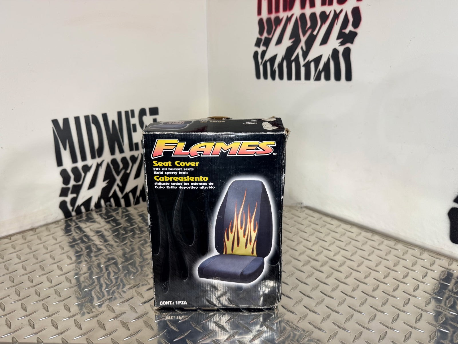 Flames High Back Bucket Seat Covers (Single)